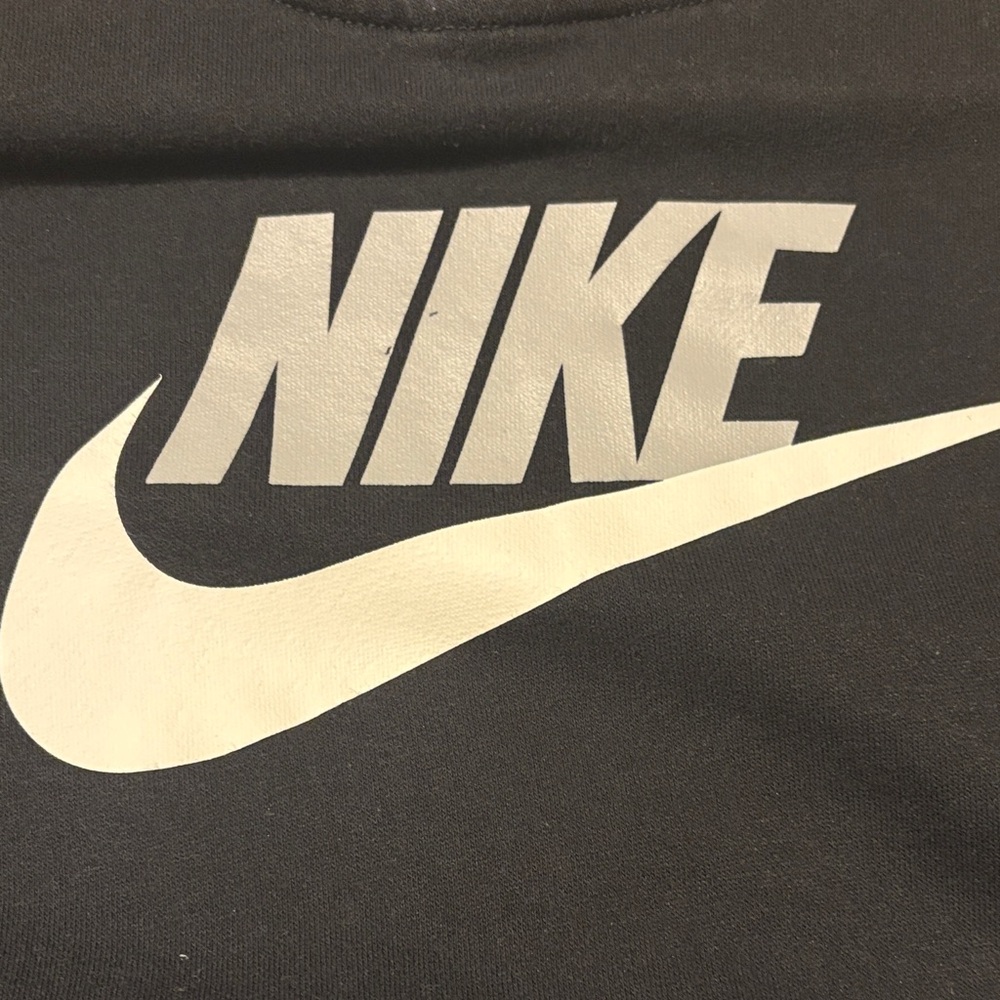Nike Kids Black and White Logo Hoodie Large - Picture 3 of 4
